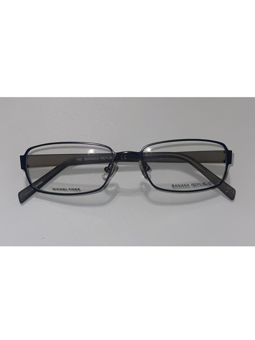 NWOT Banana Republic Men’s Rectangular Metal Glasses in Gunmetal Jackson 0JWL